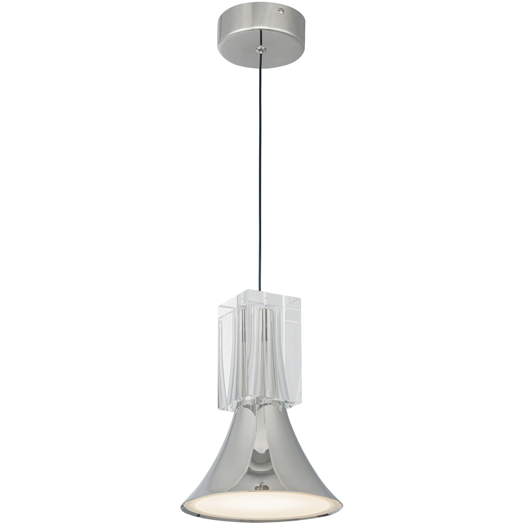 Floe LED 8 inch Polished Nickel Pendant Ceiling Light