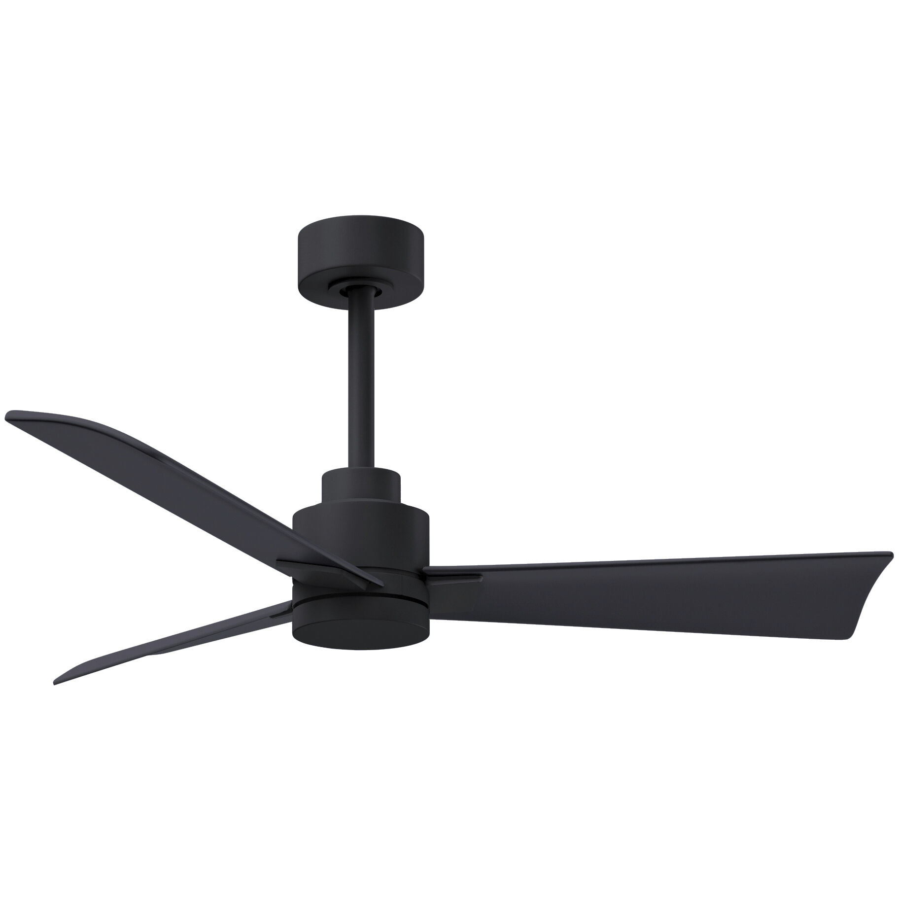 Atlas Alessandra 42 inch Matte Black Ceiling Fan
