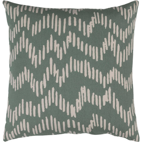 Somerset 22 X 22 inch Sage and Beige Throw Pillow