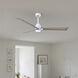 Atlas Alessandra - LK 56 inch Matte White with Gray Ash Tone Blades Ceiling Fan