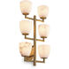 Valerius 6 Light 12.6 inch Antique Brass and Alabaster Wall Lamp Wall Light