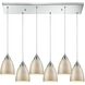Merida 6 Light 30 inch Polished Chrome Mini Pendant Ceiling Light
