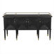 Conveni 65 X 22 inch Charcoal Black with Brass Sideboard