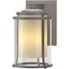 Meridian 1 Light 15.7 inch Coastal Burnished Steel Outdoor Sconce, Large