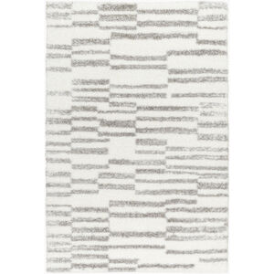 Cloudy Shag 83.86 X 62.99 inch Off-White/Gray/Charcoal Machine Woven Rug in 5 x 8, Rectangle