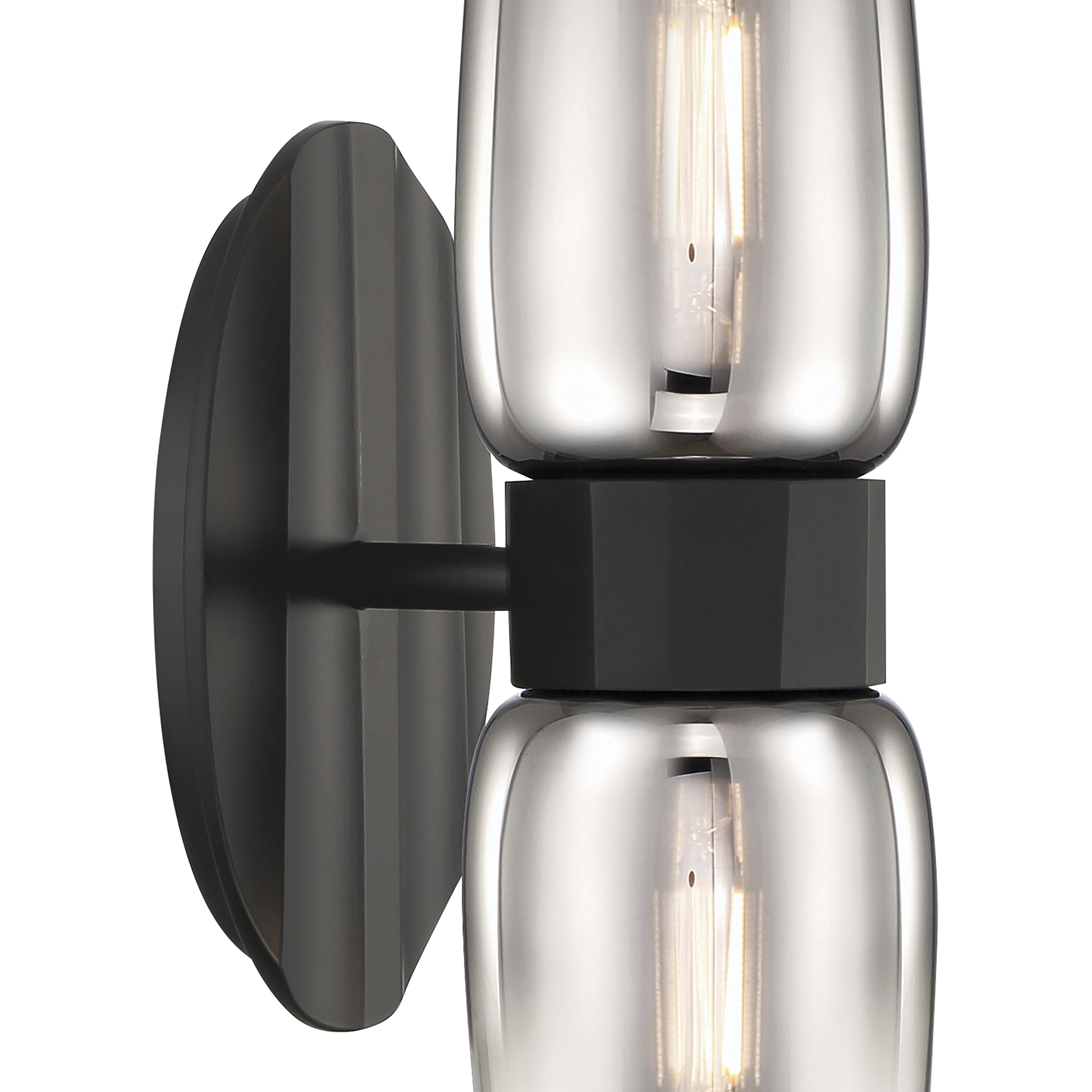 Flame Sconce Wall Light in Matte Black