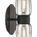 Flame Sconce Wall Light in Matte Black