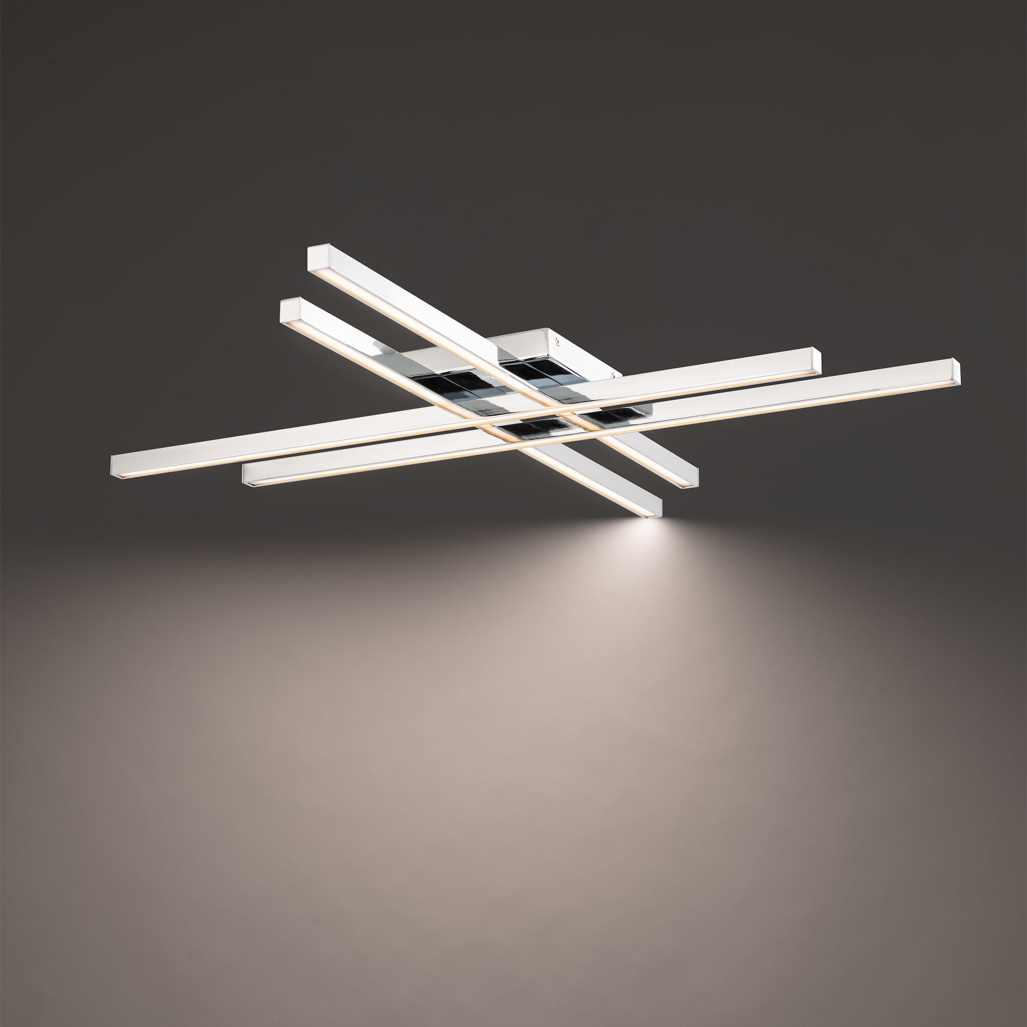 Parallax LED 42 inch Chrome Flush Mount Ceiling Light, dweLED