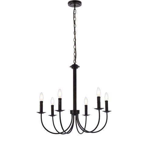 Brielle 6 Light 26 inch Black Pendant Ceiling Light