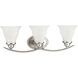 Trinity 3 Light 24 inch Brushed Nickel Bath Vanity Wall Light