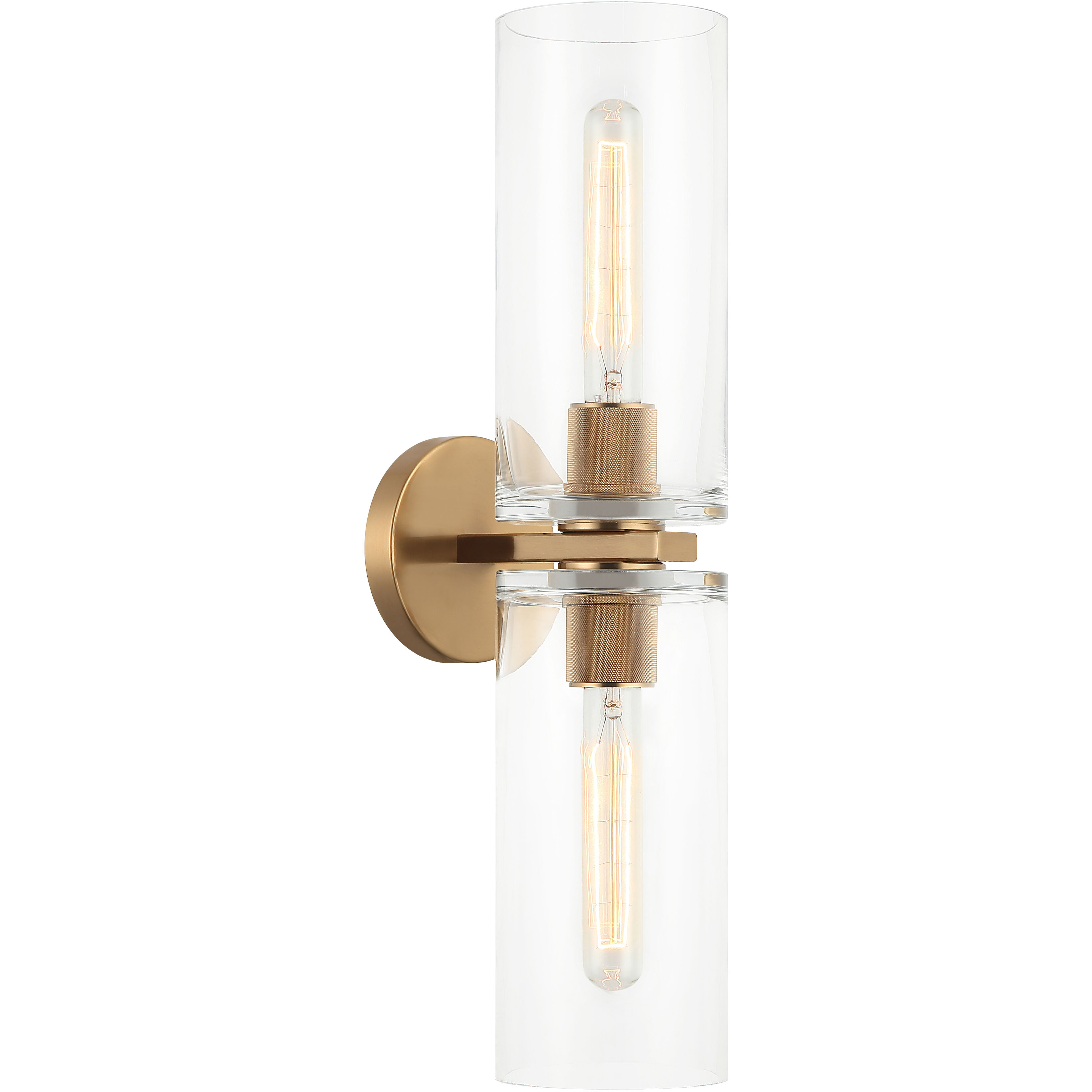 Lincoln 2 Light 4.75 inch Aged Gold Brass Wall Sconce Wall Light