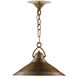 Weybright 1 Light 13.75 inch Vintage Brass Pendant Ceiling Light