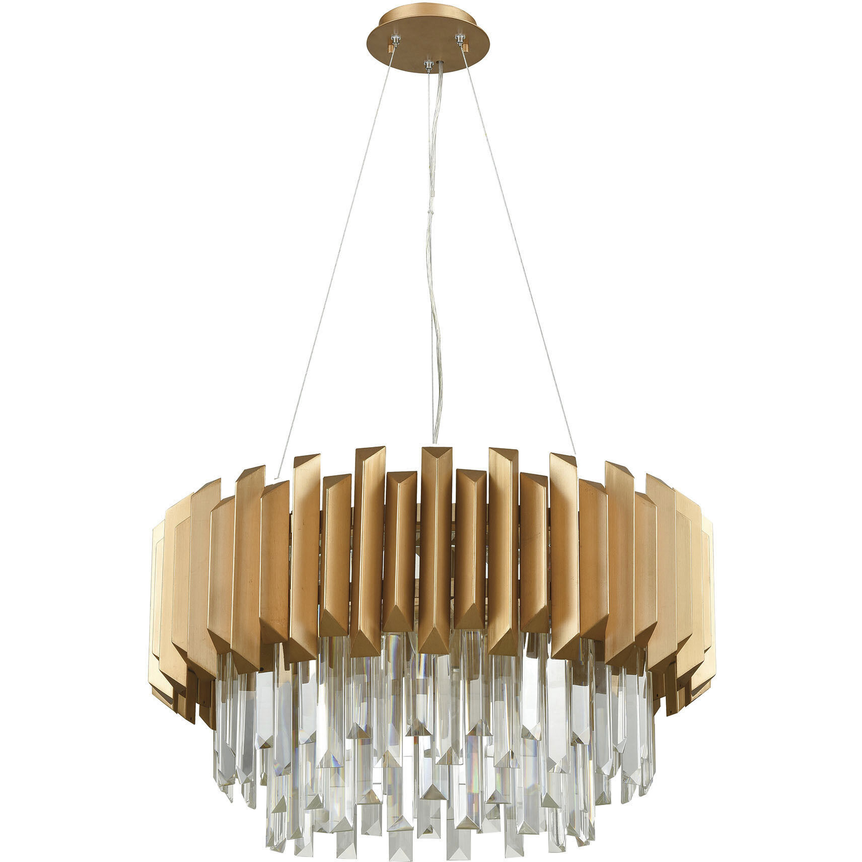 Seneca Falls 6 Light 26 inch Matte Gold Chandelier Ceiling Light