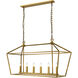 Canada 6 Light 16 inch Gold Chandelier Ceiling Light