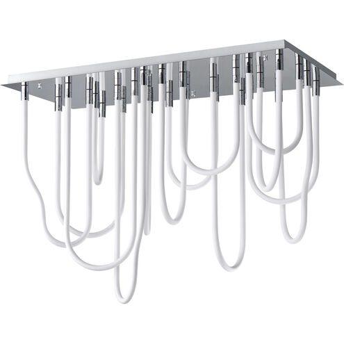 Soleil LED 20 inch Polished Chrome Flush Mount Chandelier Ceiling Light