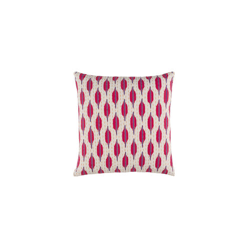 Kantha 20 X 20 inch Bright Purple and Bright Pink Throw Pillow