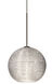 Kristall 1 Light Bronze Pendant Ceiling Light in Incandescent, Glitter Ribbed Glass