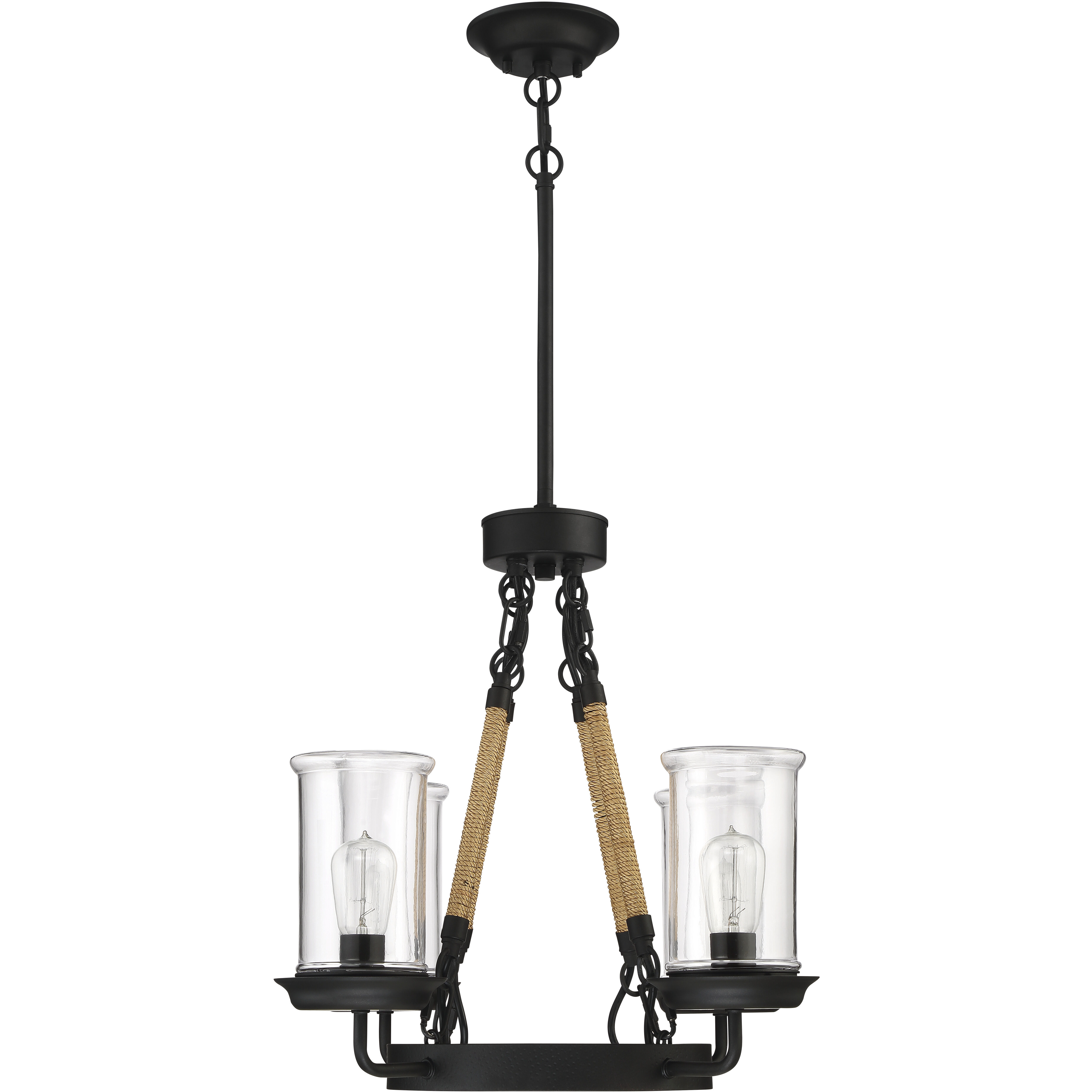 Homestead 4 Light 24 inch Espresso Outdoor Chandelier