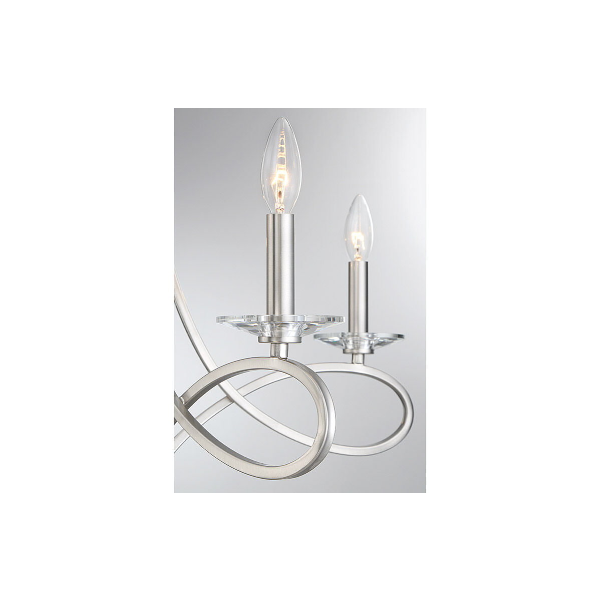 Modern 5 Light 26 inch Brushed Nickel Chandelier Ceiling Light