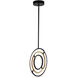 Trilogy LED 17 inch Black and Brass Pendant Ceiling Light