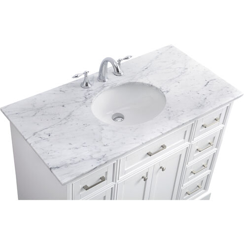Americana 84 X 22 X 70 inch White Vanity Sink Set
