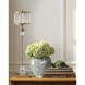 Parfait 33 inch 75 watt Clear and Antique Brass Table Lamp Portable Light
