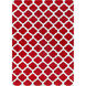 Cosmopolitan 156 X 108 inch Dark Red, Ivory Rug