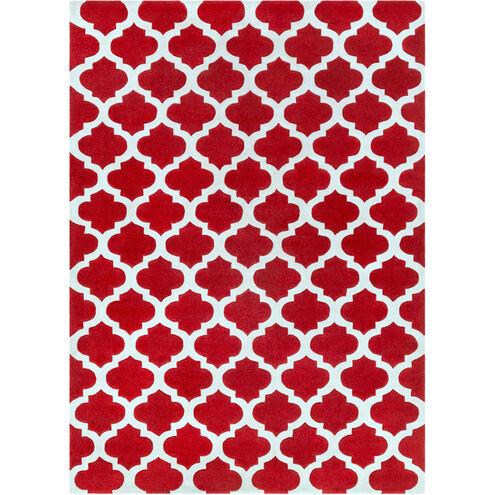 Cosmopolitan 156 X 108 inch Dark Red, Ivory Rug