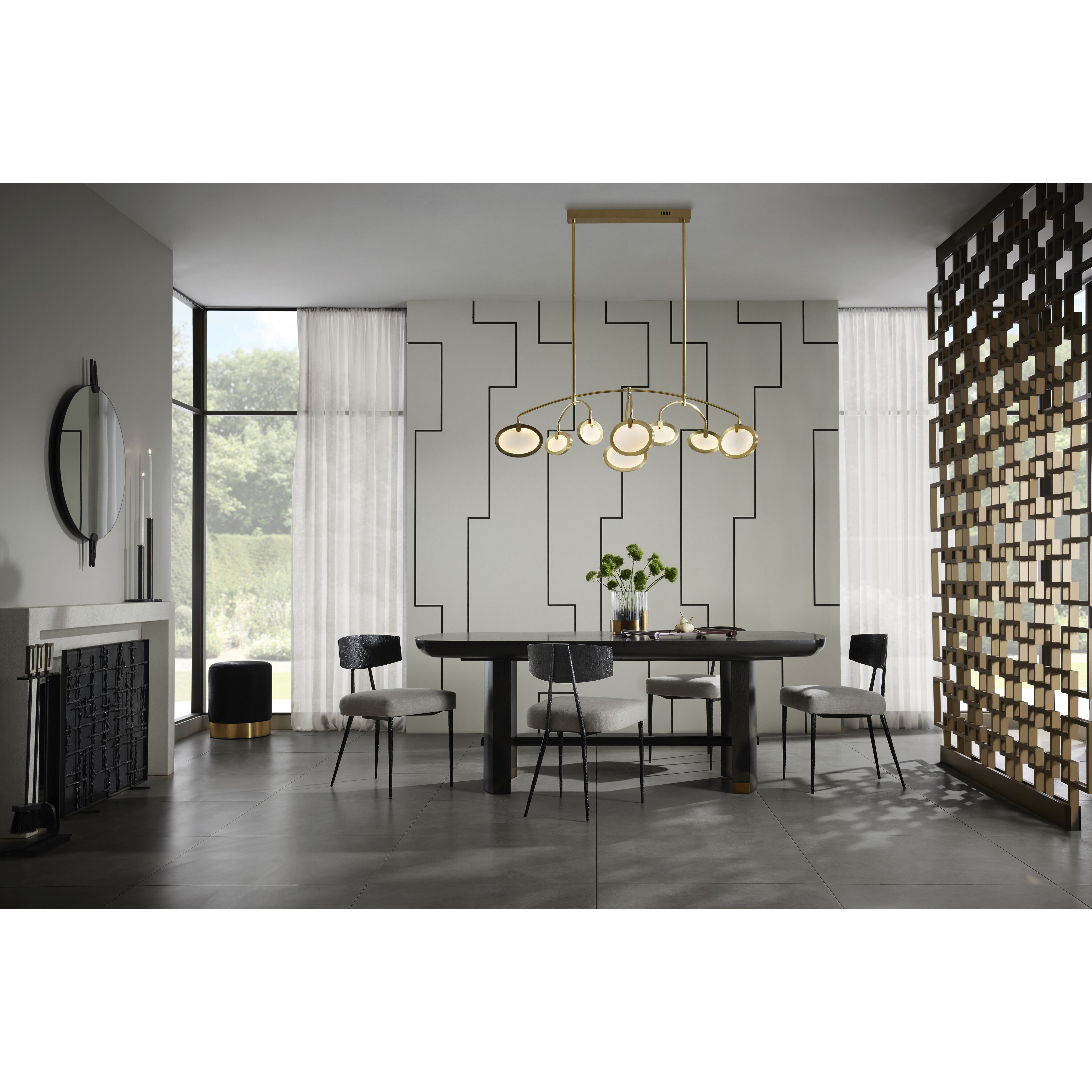 Rosabel 8 Light 56 inch Antique Brass Chandelier Ceiling Light