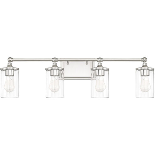 Camden 4 Light 33 inch Polished Nickel Vanity Light Wall Light