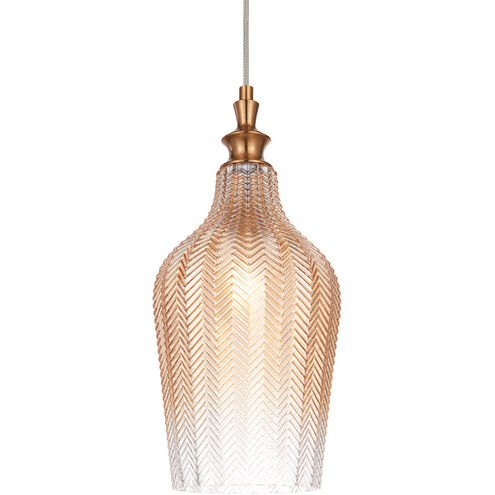 Matteo Lighting Renity 1 Light 8 inch Aged Gold Brass Pendant Ceiling Light C80101AG - Open Box