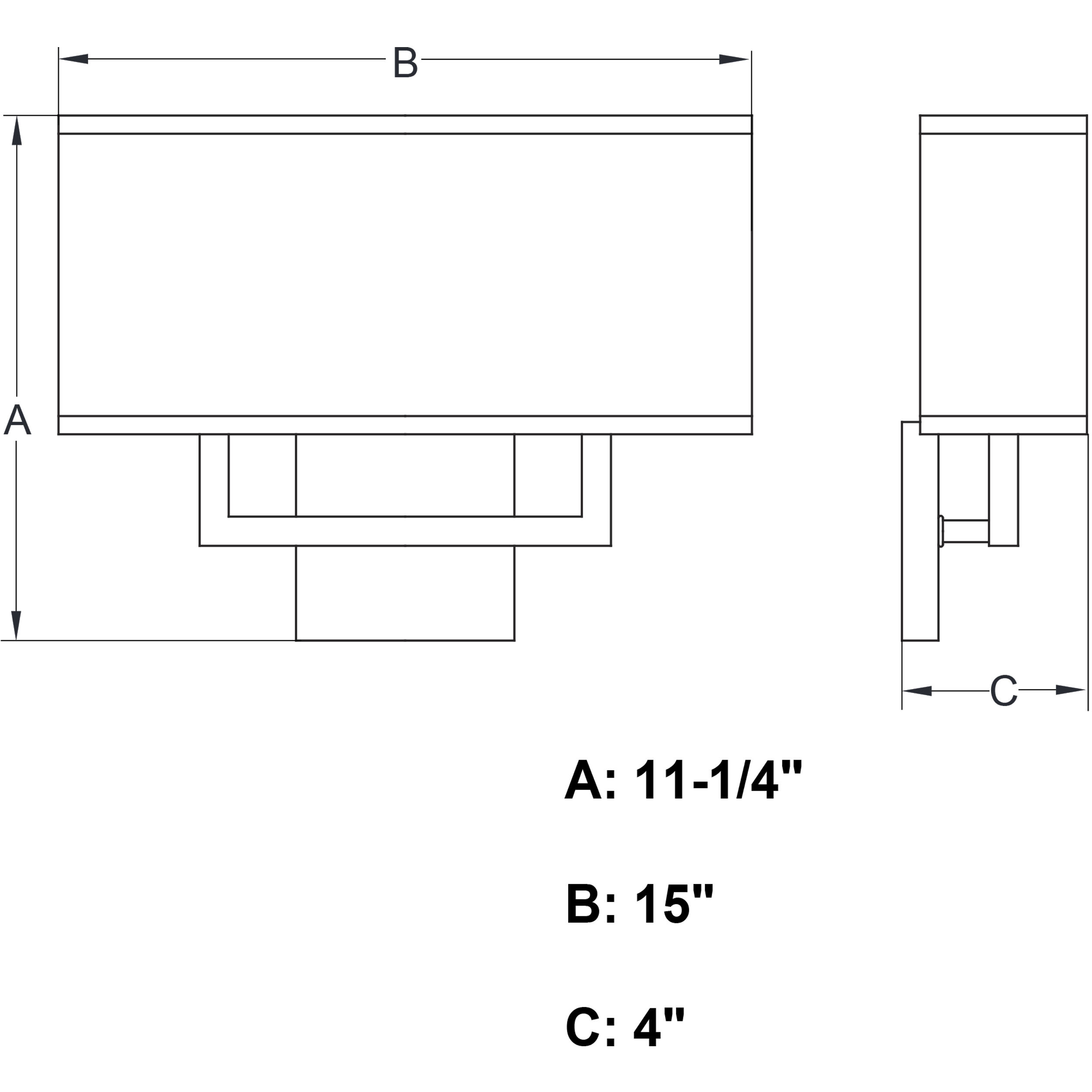 Glenview 2 Light 15 inch Satin Brass ADA Wall Light