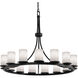 Clouds LED 60 inch Matte Black Chandelier Ceiling Light