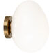 Melotte 1 Light 11.25 inch Aged Gold Brass Wall Sconce Wall Light in Aged Gold Brass and Opal Glass
