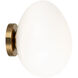 Melotte Wall Sconce Wall Light in Aged Gold Brass and Opal Glass