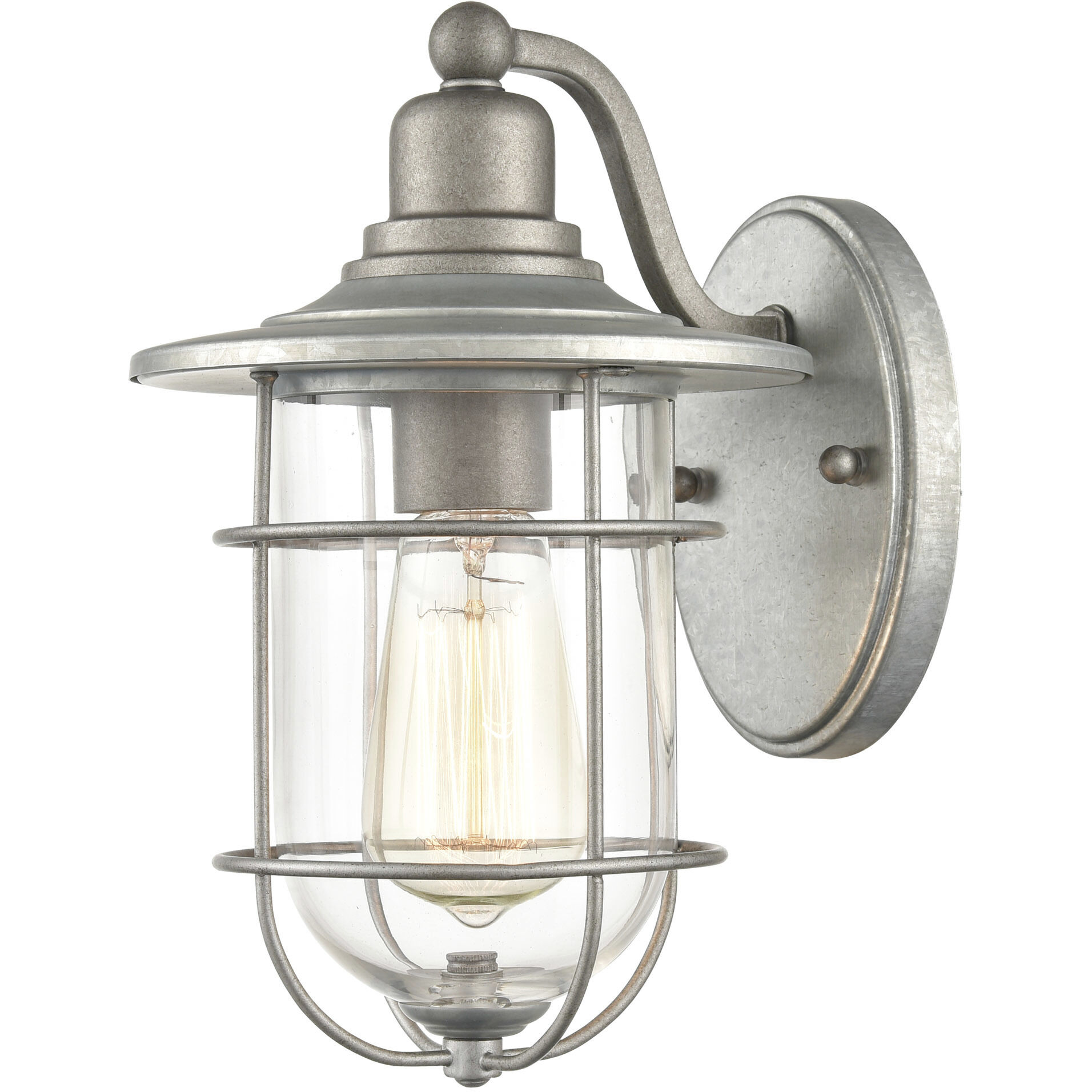 Milltown 1 Light 10.75 inch Galvanized Outdoor Wall Sconce