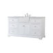 Franklin 60 X 22 X 35 inch White Bathroom Vanity Cabinet