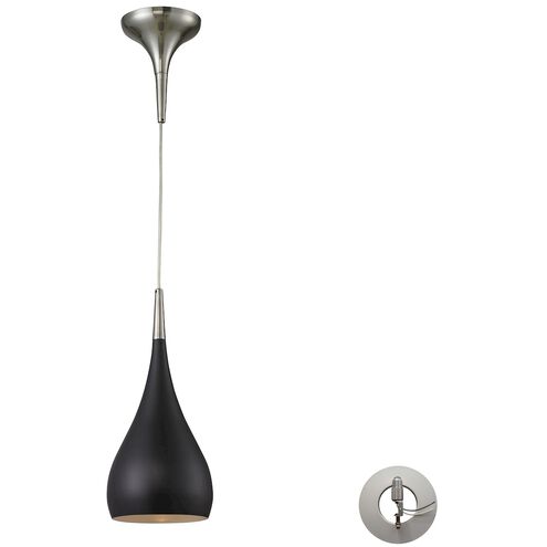 Lindsey 1 Light 6 inch Satin Nickel Mini Pendant Ceiling Light in Oiled Bronze, Recessed Adapter Kit, Incandescent
