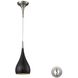 Lindsey 1 Light 6 inch Satin Nickel Mini Pendant Ceiling Light in Oiled Bronze, Recessed Adapter Kit, Incandescent