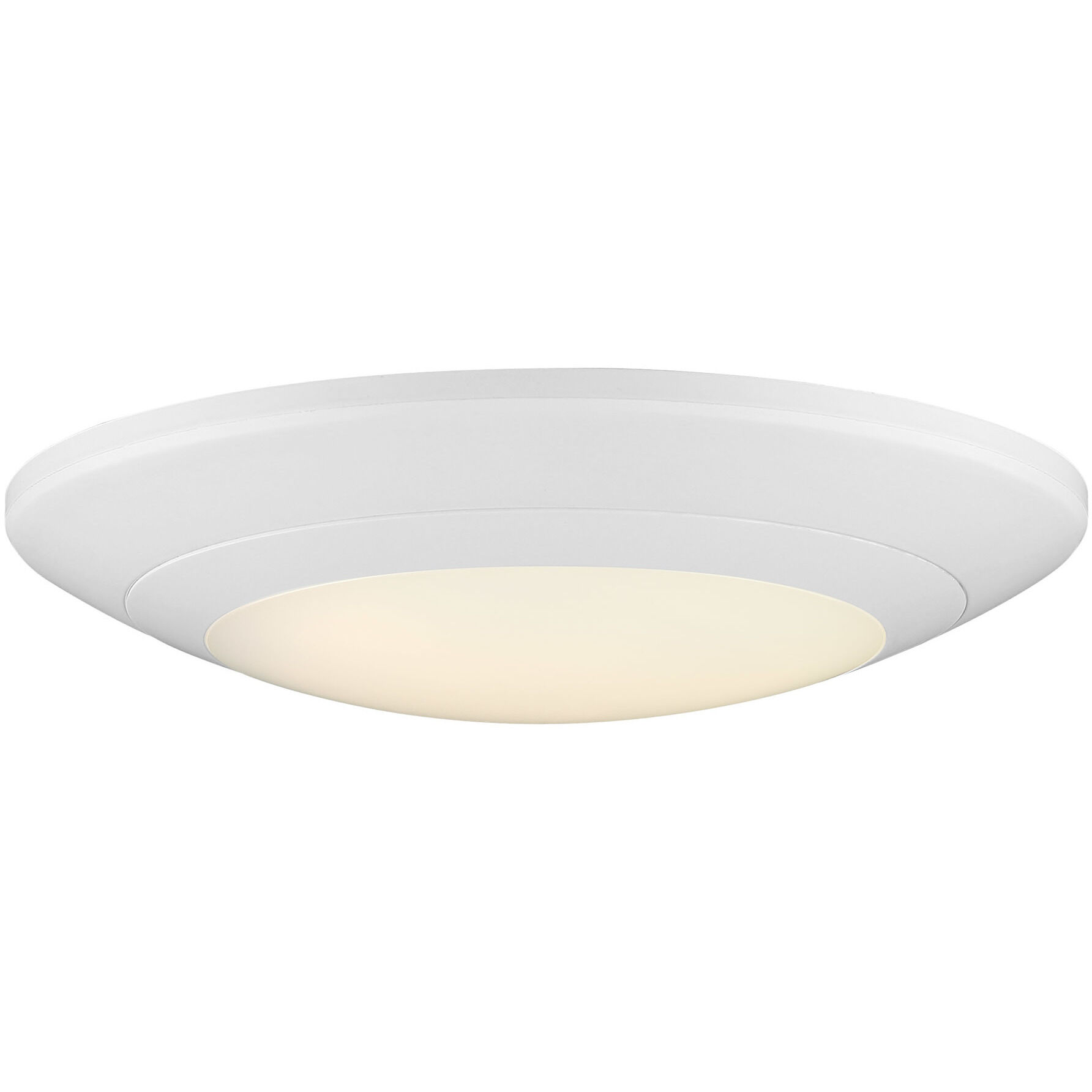 DF Pro Plus 7 inch White Disc Flush Ceiling Light in 2700K 6 in