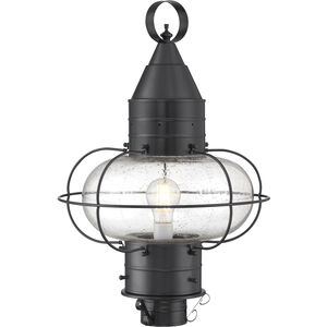 Classic Onion 1 Light 22.38 inch Gun Metal Outdoor Post in Seedy, Large