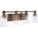 Romero 4 Light 30 inch Satin Brass Vanity Light Wall Light