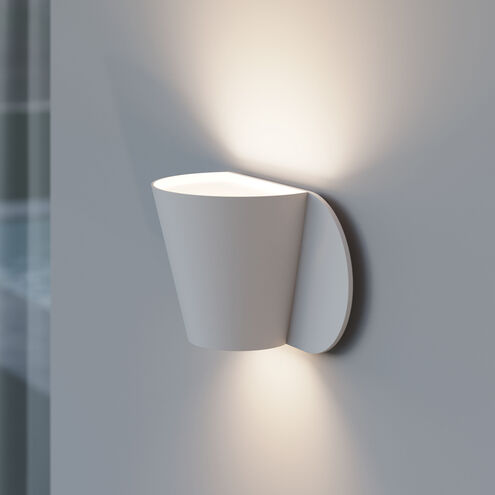 Kaliko LED 5 inch Textured White Indoor-Outdoor Sconce