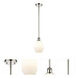 Ballston Cindyrella LED 6 inch Polished Nickel Mini Pendant Ceiling Light in Matte White Glass