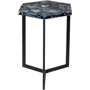 Hexagon 21 X 16 inch Silver Accent Table