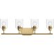 Reines 4 Light 31.75 inch Brushed Gold Bath Vanity Wall Light