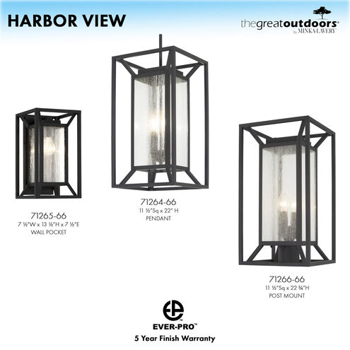 Harbor View 1 Light 12 inch Sand Coal Outdoor Wall Mount, Great Outdoors