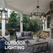 Open Air Porter LED 8 inch Aged Zinc Outdoor Hanging Lantern, Estate Series