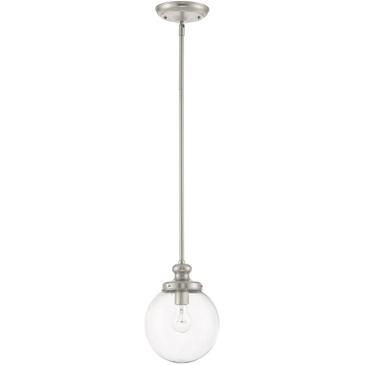 Sheffield 1 Light 8 inch Brushed Nickel Mini Pendant Ceiling Light