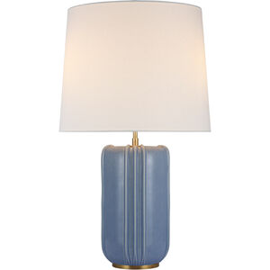 Thomas O'Brien Minx 31.25 inch 15 watt Polar Blue Crackle Table Lamp Portable Light, Large